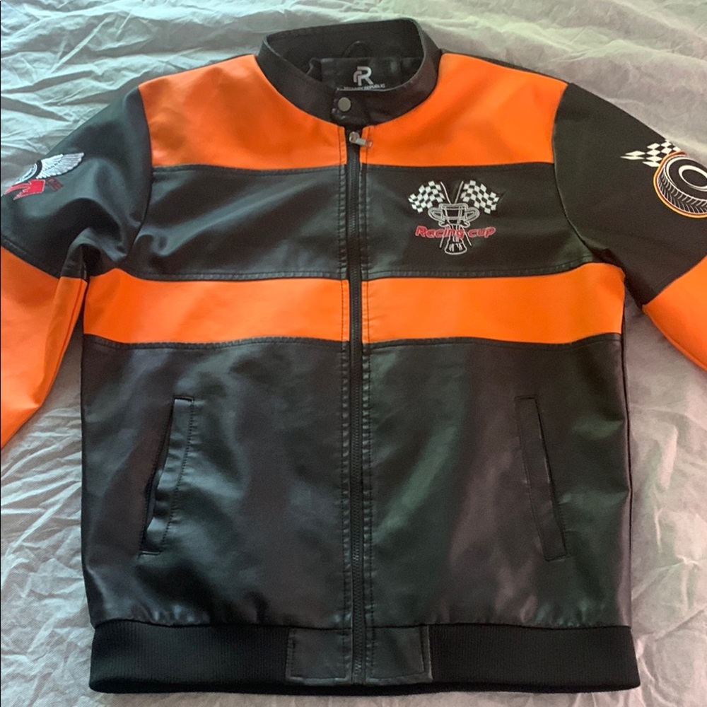 Black and Orange Racing Jacket